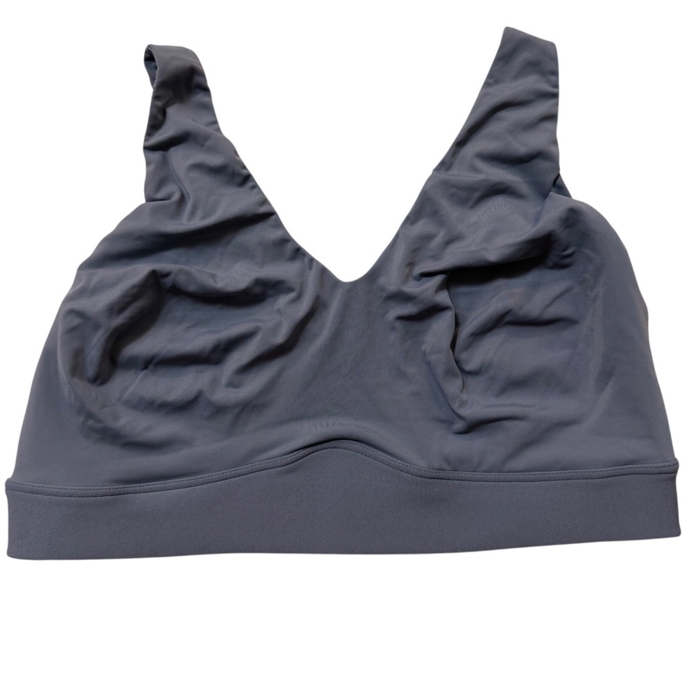 Harper Wilde Bliss Bralette Slate Blue Gray V-Neck Lounge Bra 2X-Large